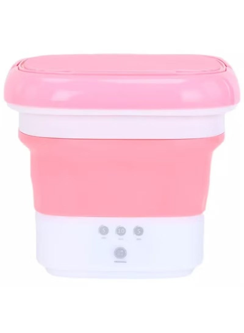 غسالة ملابس داخلية صغيرة محمولة قابلة للطي، غسالة أوتوماتيكية خفيفة الوزن قابلة للطي مع مؤقت، شاشة لمس للتخييم والسفر والشقق والقيادة الذاتية - Image 1